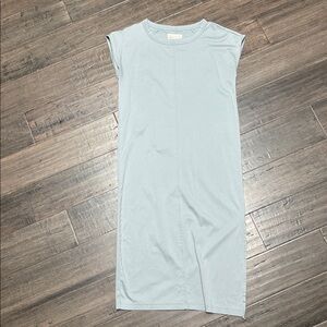 Elegant sky blue shift dress by Everlane
